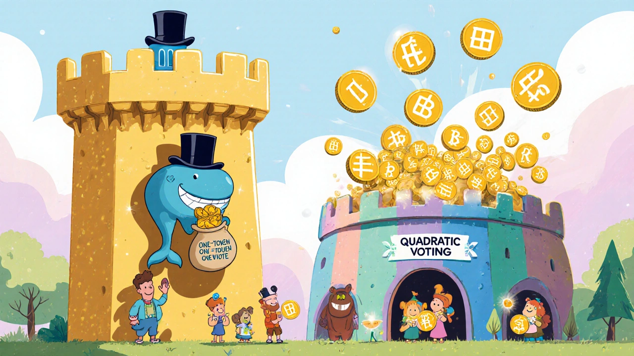 Governance Tokens and Voting Models: One-Token-One-Vote vs. Quadratic Voting in DAOs