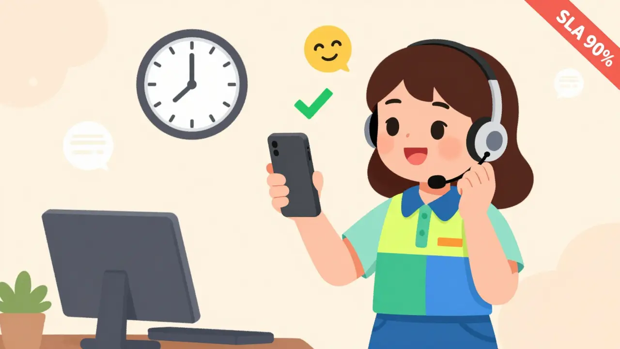 Queue Service Level in VoIP: Setting and Meeting SLA Targets