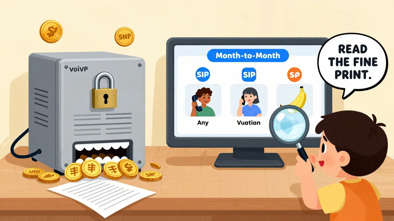 Two VoIP systems compared: one locked with hidden fees, the other open and flexible.