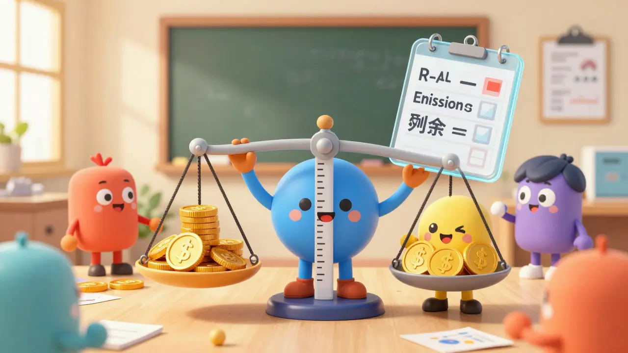 Workshop balancing revenue against token payouts on a scale with financial characters