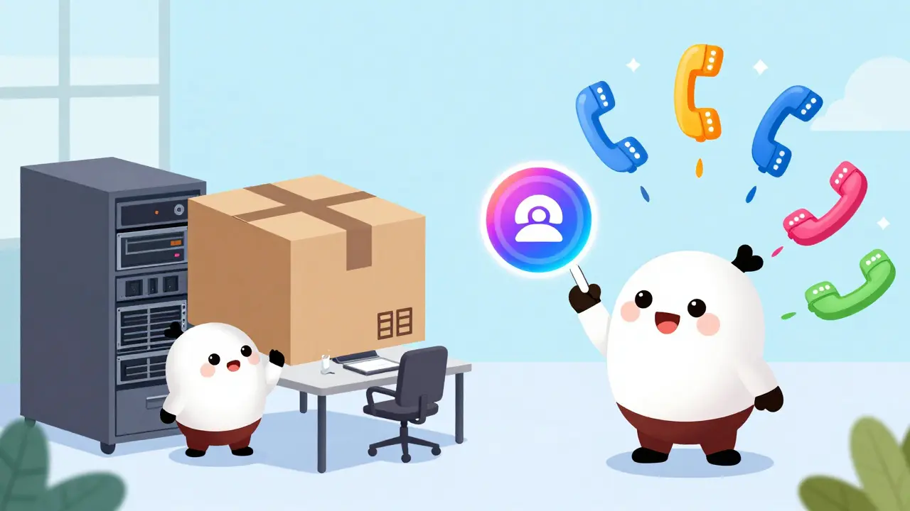 Cartoon showing the difference between adding physical hardware and adding cloud users.