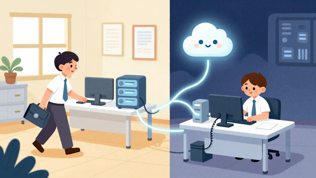 Different workers sharing same desk over time