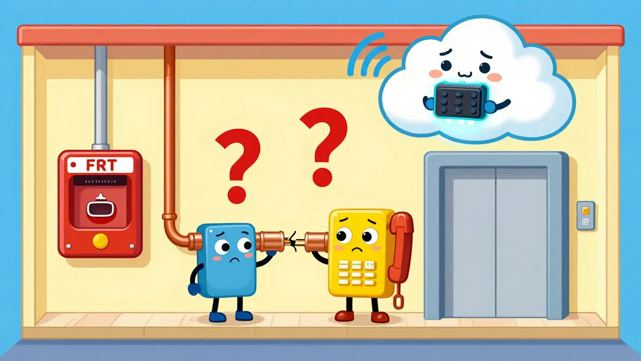 Worried building safety devices receiving cellular backup adapters