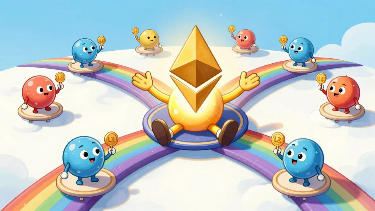 Central hub coordinating votes across connected satellite chains