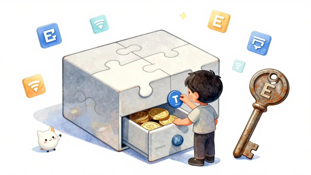 Illustration choosing low-fee network keys for crypto withdrawal