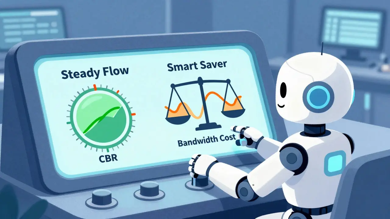 Robot engineer balancing quality and bandwidth in a control room