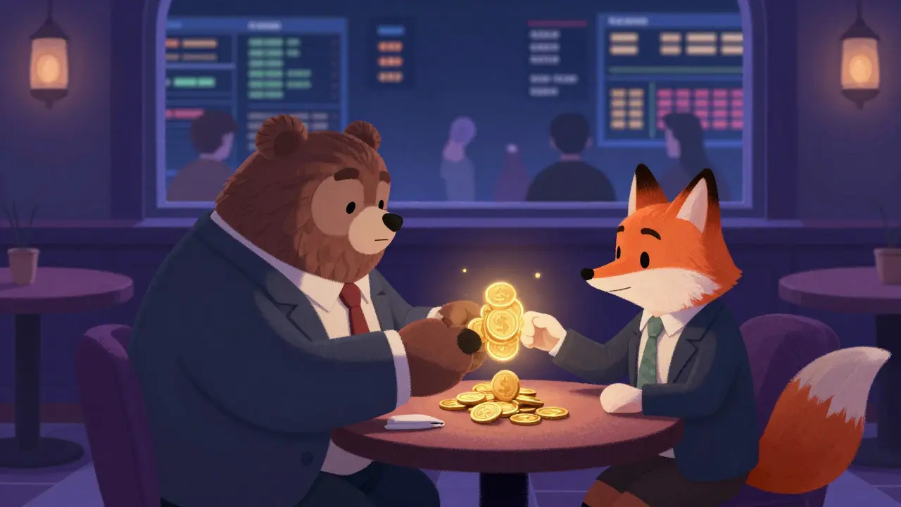 An institutional investor negotiating privately with a broker