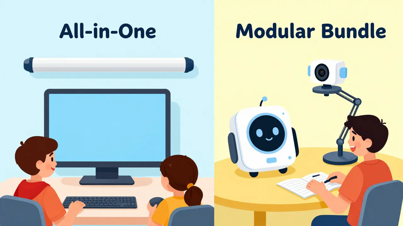 Comparison of all-in-one video bars versus modular speakerphone bundles
