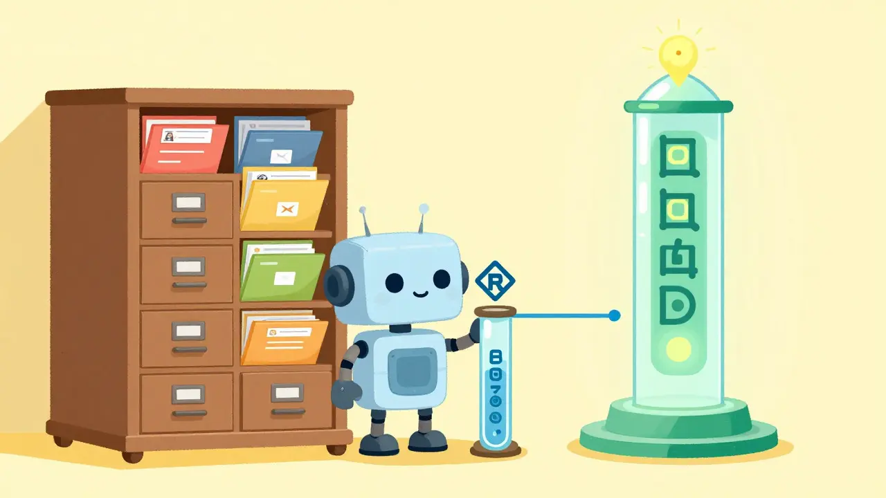 Robot storing data off-chain, hash on chain